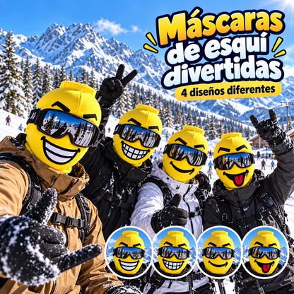 Pasamontañas de esquí con cara de muñeco